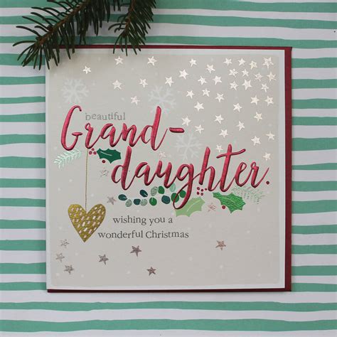 Granddaughter Christmas Greeting Card By Molly Mae