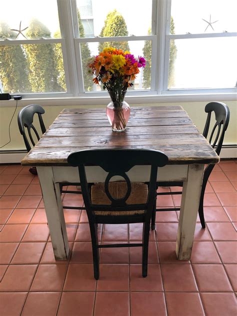 Rustic Farmhouse Table Small Kitchen Dining Farm House Reclaimed Wood