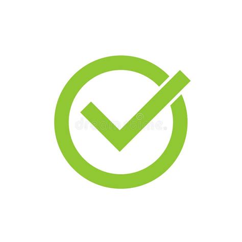 Green Check Mark Icon In A Circle Tick Symbol In Green Color Stock