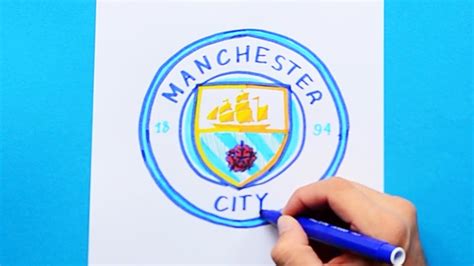 How To Draw Manchester City Fc Logo Premier League Youtube