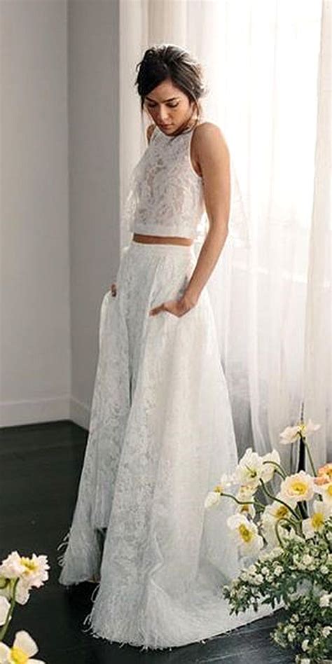 Hochzeitskleid champagner spitze lang kurz brautkleid zweiteilig 2 teilig glitzer. On Trend: 24 Bridal Separates - Breaking The Rules | Kleid ...