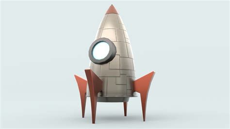 3d Asset Cartoon Rocket Cgtrader