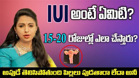 What Is Iui Iui Treatment For Pregnancy Problems In Telugu By Dr
