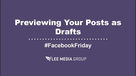 If u can't find your draft folder in fb this video will help you a. How to Preview Facebook Posts as Drafts - YouTube