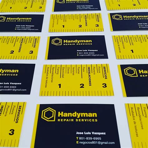 Business cards are inexpensive and are also easy to make business cards have been proven an effective means of sharing information and contact details. Handyman Business Cards | Business Cards | The Design ...