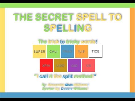 A spell means a type of ritual in which you need to work with your intentions, energy, and spiritual force to fulfill particular purposes that you long for. How To Spell Supercalifragilisticexpialidocious - Part 1 ...