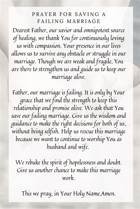 6 Prayers For Failing Marriage Prayrs