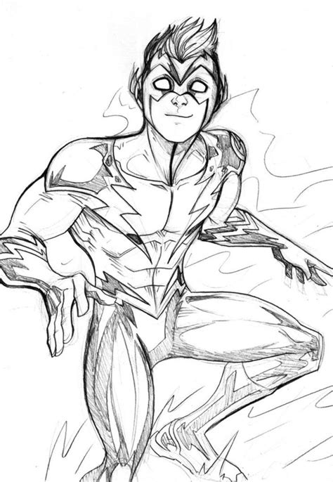 Useful for many colorful activities! Kid Flash Coloring Pages - Coloring Home
