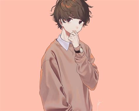 Download 1280x1024 Anime Boy Pretty Cute Brown Hair