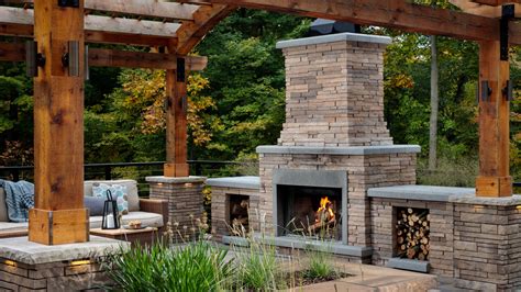 New Outdoor Patio Corner Fireplace Stay Cozy This Winter