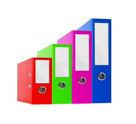 Stack Of Bright Color Office Folders Stock Image Image Of Organize