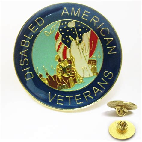 1 Disabled American Veteran Pin Military Hero Us Veterans Hat Lapel Pi