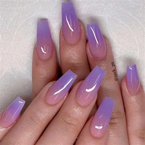 Acrylicnail Lilac Ombre NailsLilac Ombre Nails Purple Ombre Nails