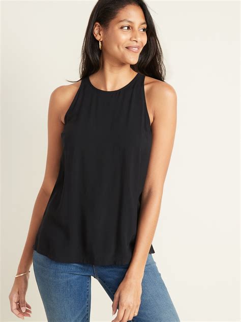 High Neck Sleeveless Top For Women Sleeveless Top Tops Cute Modest