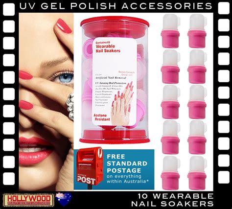 Nail Soaker Caps X10 Wearable For Gel Polish Acrylic Soak Off Uv Gel