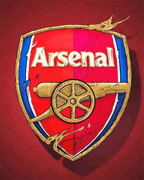 Arsenal Club Logo Paint By Numbers Numeral Paint Kit
