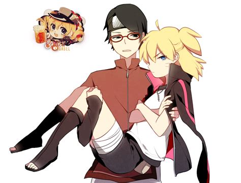 Boruto And Sarada Render By YounBel By Younbel Deviantart