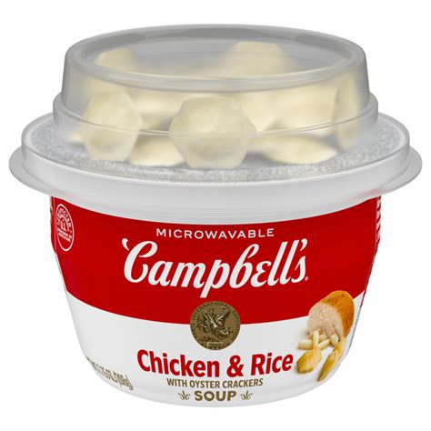 Save On Campbells Chicken And Rice Soup With Oyster Crackers Order