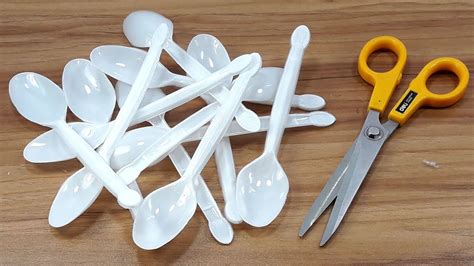 Diy Plastic Spoon Craft Idea Best Out Of Waste Diy Arts And Crafts