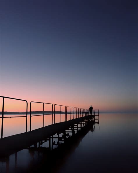 Free Images Sea Water Ocean Horizon Dock Sky Sunrise Sunset Bridge Morning Lake