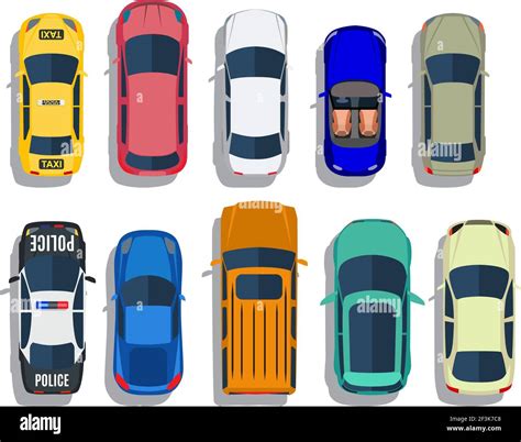 Cars Top View Vector Stock Vector Image And Art Alamy