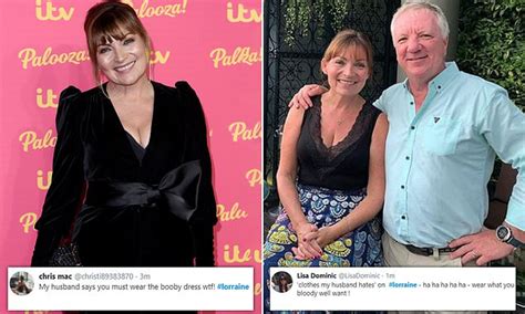 Lorraine Kelly S Husband Insists She Puts On A Booby Dress When They Go Out Daily Mail Online