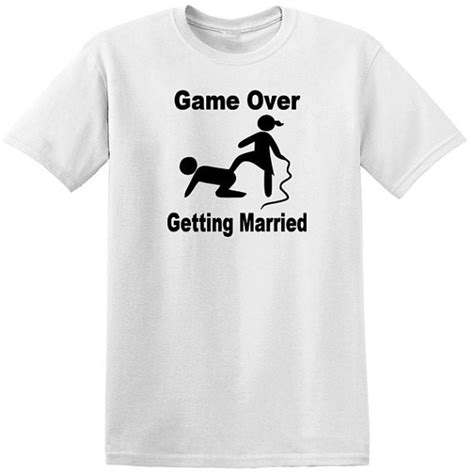 Game Over Getting Married T Shirt For The Groom Bachelor Party Tee T
