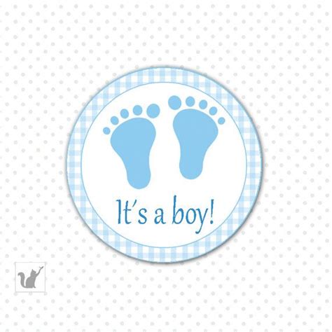 Download this boy baby blue elephant gift tag and other. Blue Gingham Favor Label Baby Shower Cupcake Topper Baby ...