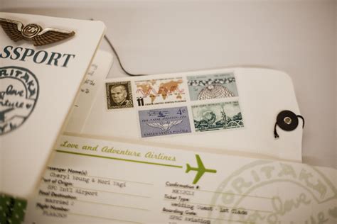 Plane Ticket Invitations Passport Programs And Luggage Tag Escort Cards With Pictures