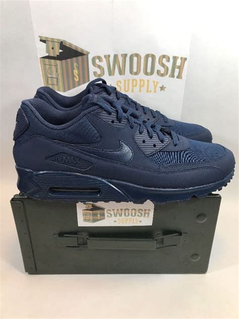 Size 13 Nike Air Max 90 Essential Midnight Navy 537384 412 For Sale