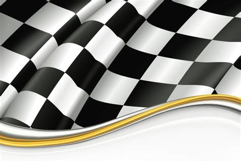 Racing Flag Background Modern Dynamic 3d Checkered Decor Vectors
