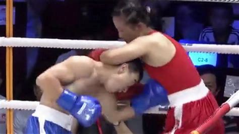Female Vs Male Mixed Boxing Exhibition Youtube