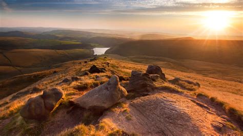 Wallpaper England Manchester Beautiful Landscape Mountains Sunset 2560x1600 Hd Picture Image