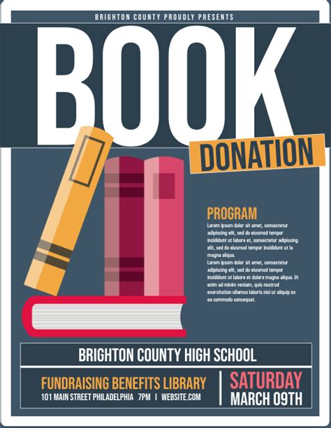 Book Donation Template Postermywall