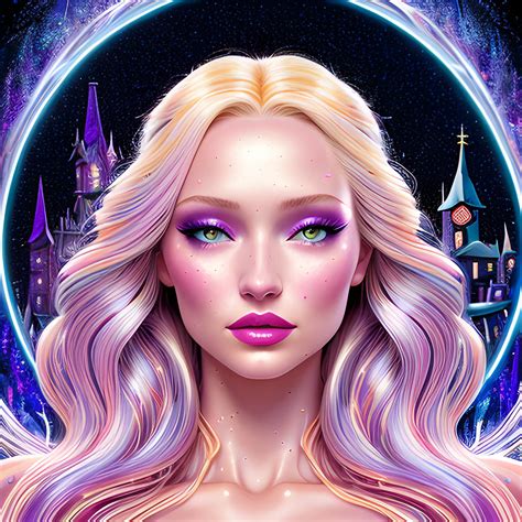 hyperdetailed oil on canvas, young Dove Cameron / Elsa Hosk / Ge