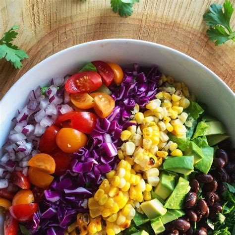 Healthy Mexican Rainbow Salad Recipe Rainbow Salad Easy Green