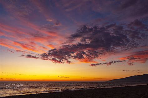 Sunset in Zuma Beach - Malibu, CA - Sunset at Zuma Beach in Malibu, CA ...