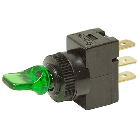 Spst 20 Amp 12 Volt Toggle Switch Green Glow Lever Toggle Switches