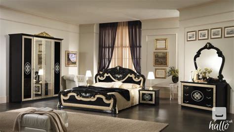 Available in natural or grey walnut wood. Natalie Black Finish Italian Bedroom Set 04 | Bermondsey ...