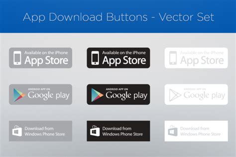 Associations mobile app apple google play, apple, text, logo png. App Download Buttons - Vector Set ~ Icons on Creative Market
