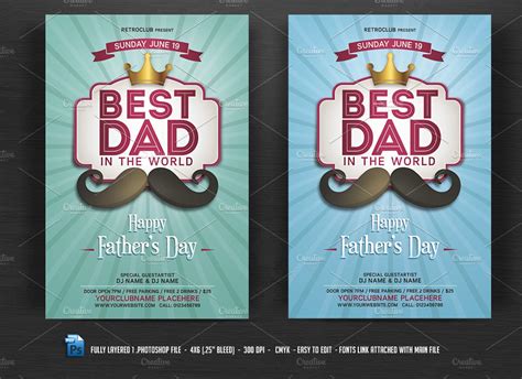 Fathers Day Flyer | Creative Flyer Templates ~ Creative Market
