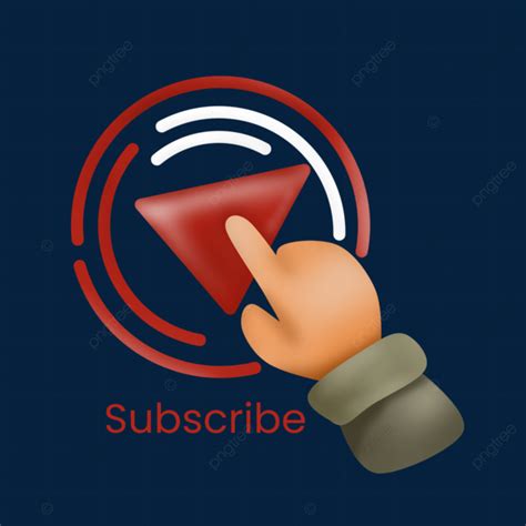 Illustration Of A Hand Clicking Youtube Subscribe Button Hand Click