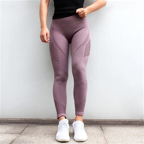 Seamless High Waist Leggings Super Stretchy Gym Tights Energy Tummy Control Yoga Pants Sport