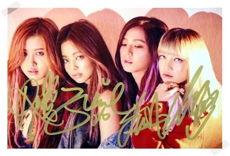 Signed Blackpink Autographed Group Photo 6 Inches Freeshipping 5