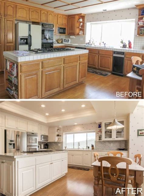 Kitchen Cabinet Refacing Before And After Refacing Kitchen Cabinets