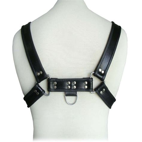 Handmade Men Real Leather Bulldog H Harness With Adjustable Etsy