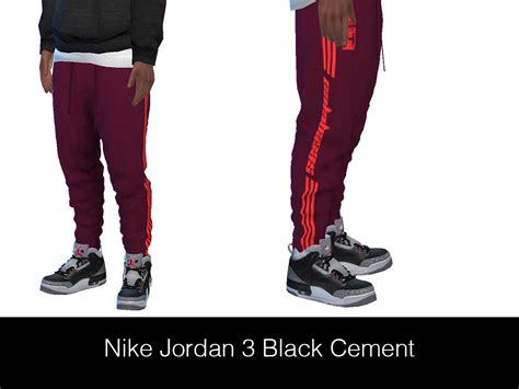 Streetwear For Sims 4 Hypesim Nike Jordan 3 Black