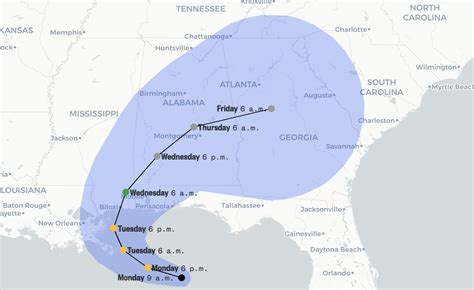 Map Track Tropical Storm Sally