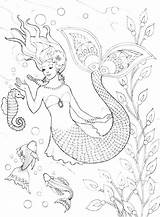 Coloring Mermaid Realistic Merman Detailed Cute Mermaids Fantasy Getcolorings Getdrawings Printable Barbie Colorings Escolha Pasta Para sketch template