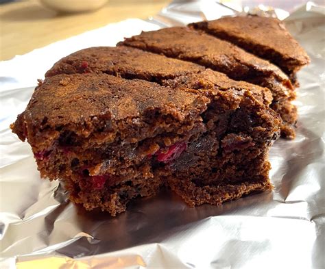 cranberry chocolate cake with chocolate chips for christmas